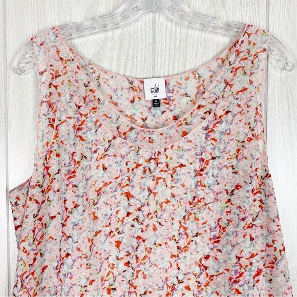 Cabi | Bella Floral Tiered Sleeveless Blouse Size Medium - Picture 3 of 8